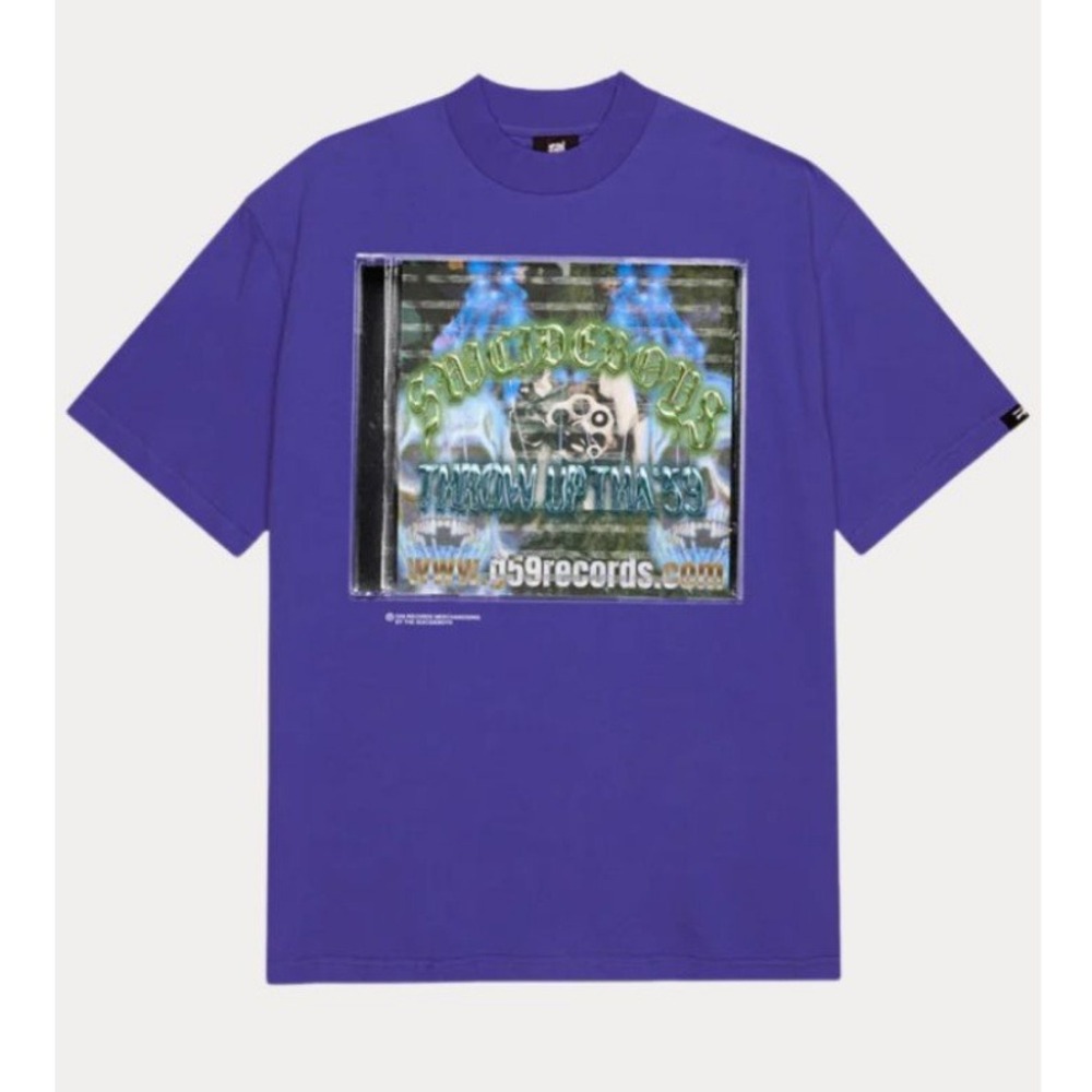 G59 Records Men's Royal Purple Jewel Case T-Shirt‎ Size M NWT